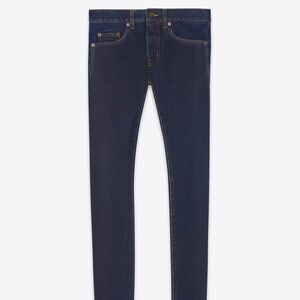 Saint Laurent D02 SKINNY-FIT JEANS IN MIDNIGHT DARK BLUE DENIM